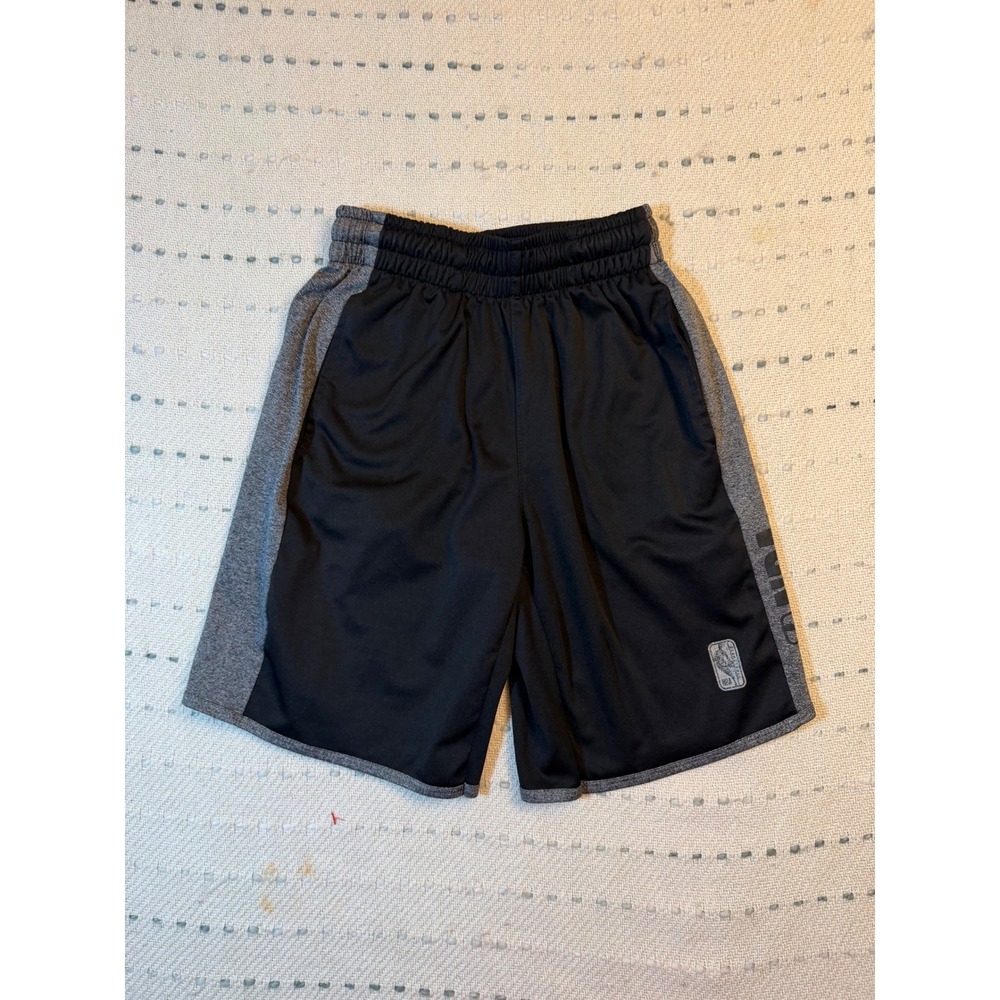 NBA Boys Basketball Shorts Black Gray Size S 8 Athletic Mesh Activewear